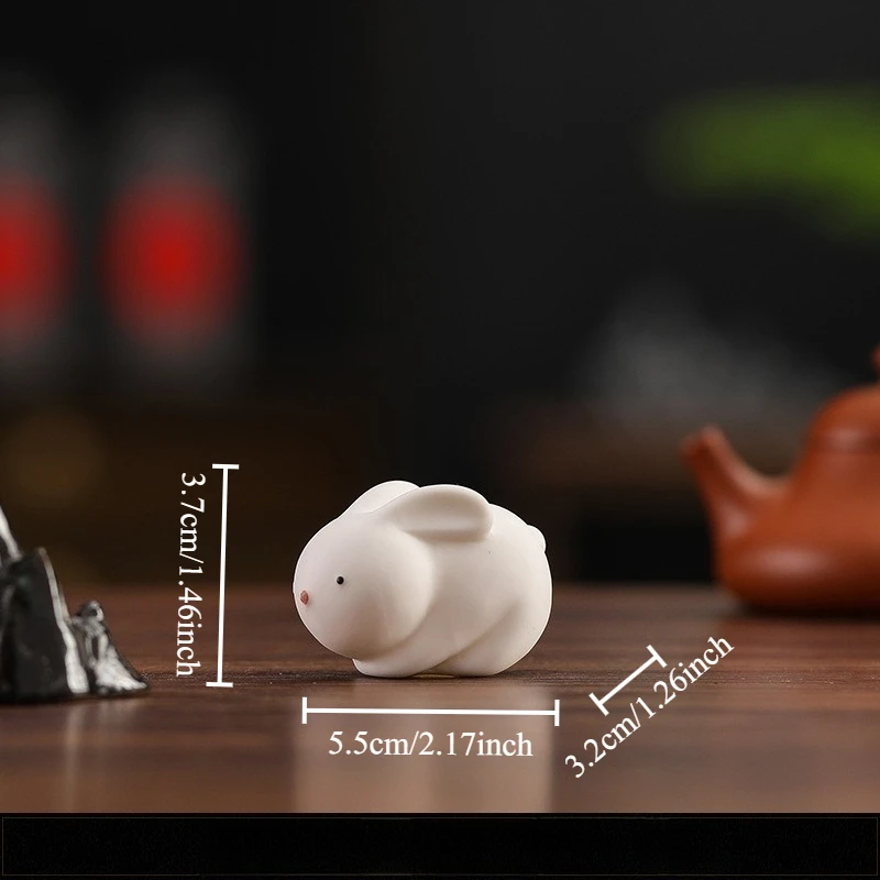 Miniature Ceramic Lagomorph Planter Micro Landscape Sculpture Couples Gift Perfect Home Decor Object Cute Rabbit Craft Figurines