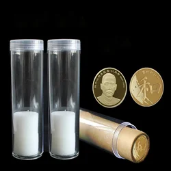 1pcs New 19-32mm Clear Plastic Roll Coins Storage Tube Protective Tube Holder Coins Collect Protect Gross Ware Tools