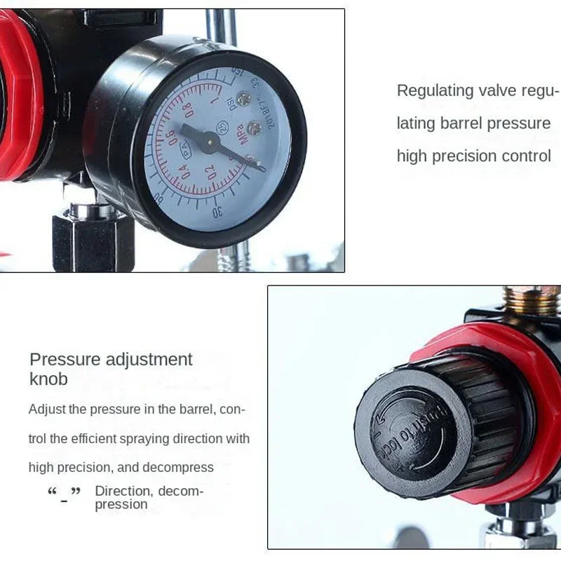 رائجة البيع PT-871 بندقية رذاذ G1/4 G3/8 5L بندقية رذاذ الطلاء الخارجي الطلاء الفولاذ المقاوم للصدأ الحجر الحقيقي الطلاء بندقية رذاذ