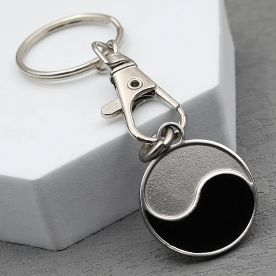 Keychain China Supplier Wholesale Custom Shape Souvenir Custom Made Enamel round shapesd metal keychain