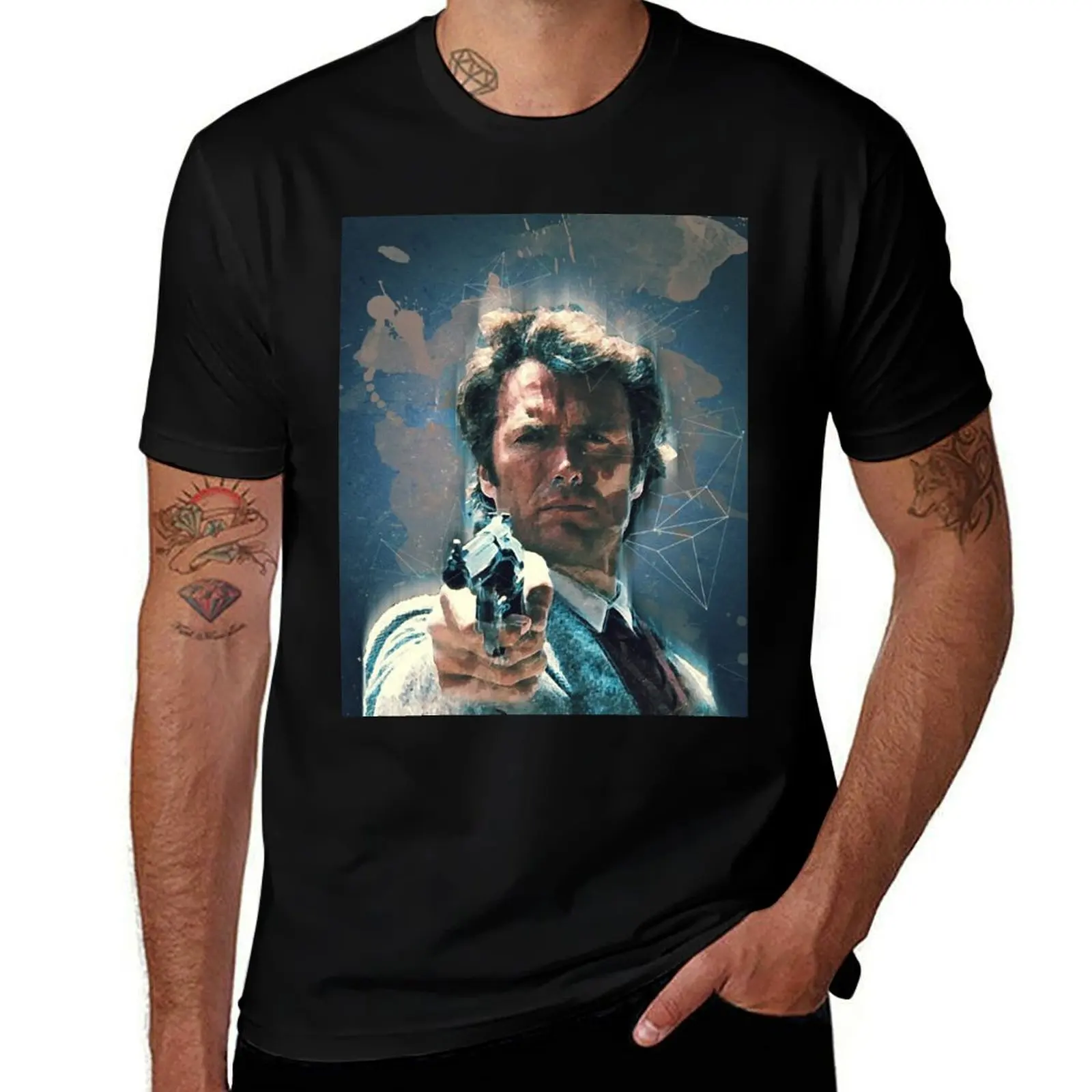 

Dirty Harry vintage art T-Shirt black cotton t-shirt plain for man package t shirt man casual t shirt for man T-shirt