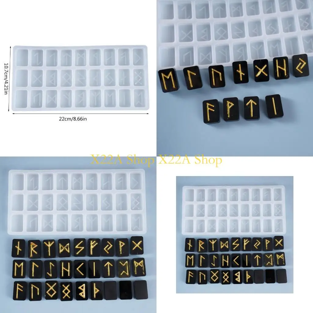 

Unique Handmade Mirror Energy Symbol Runes Letters Mold DIY Symbol Silicone Mould