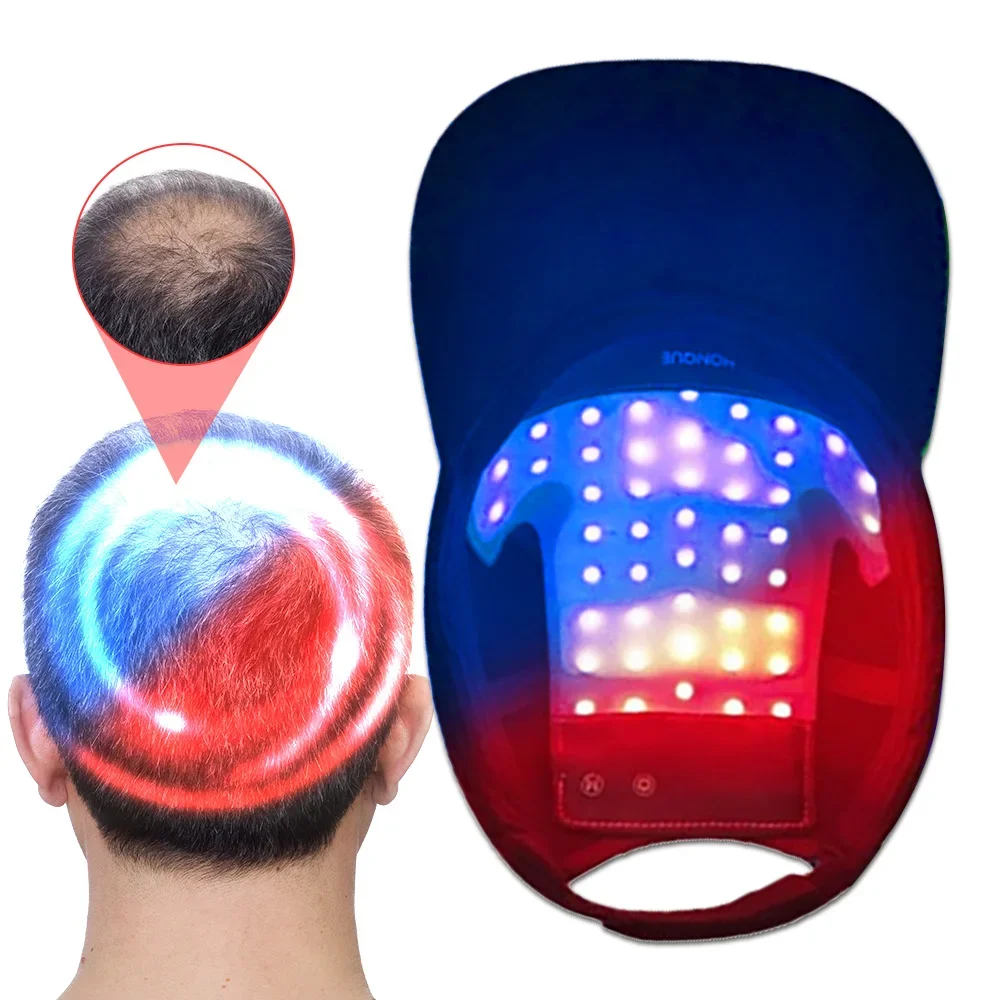 

Blue Red Light Therapy for Hair Regrowth , LED Hair Growth Cap, Therapy Cap for Hair Loss Treatments Hat Device for Men & Women