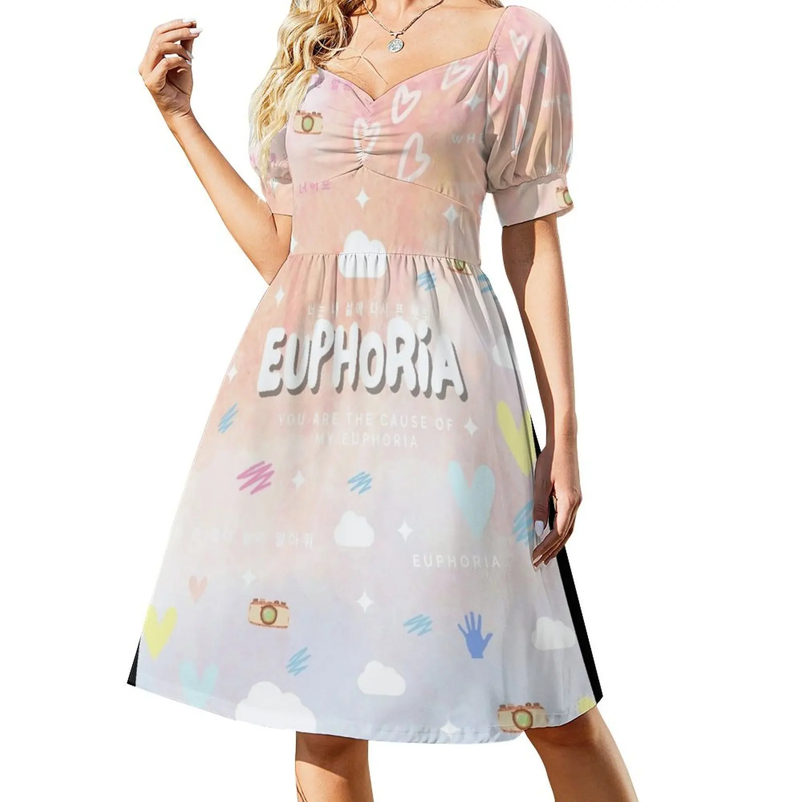 

Euphoria, You are the cause of my euphoria Short-Sleeved Dress Elegant gowns womens dress