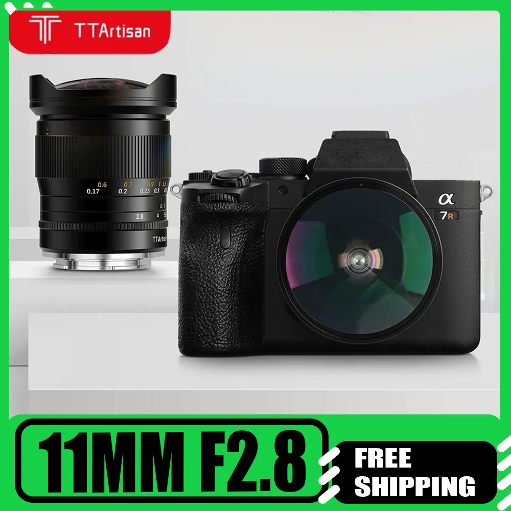 TTArtisan إطار كامل 11mmF2.8 عدسة عين السمكة لسوني E a6500 كانون RF نيكون Z z6 z8 لايكا لوميكس L جبل كاميرات نصف الإطار7.5mmF2