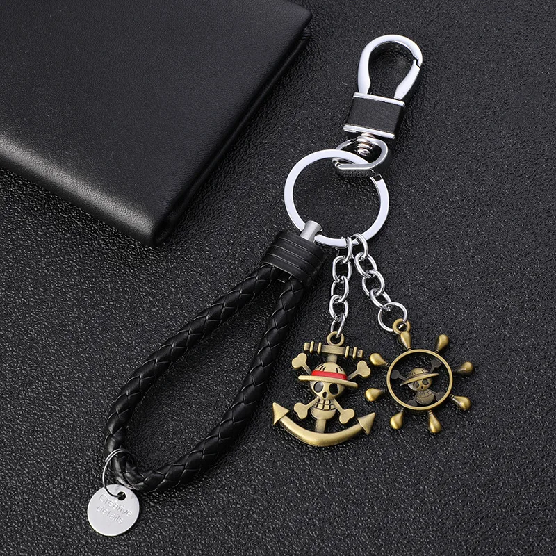 Wholesale Cross-Border Cartoon One Piece Sea King Peripheral Keychain Flying Rope Metal Pendant Men's and Women's Small Gifts