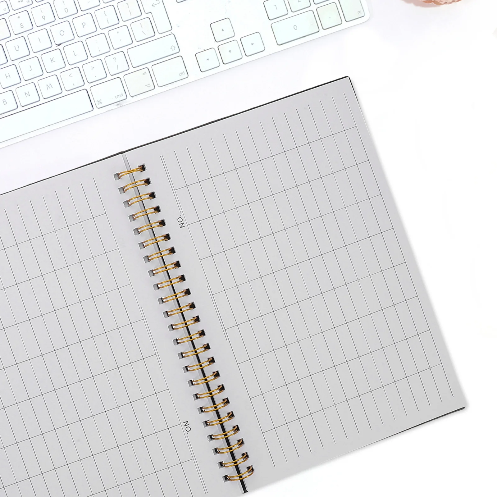 

2Pcs Bookkeeping Record Book 60 Pages Blank Grid Notebook for Small Business Accounting and Personal Finance Journal with