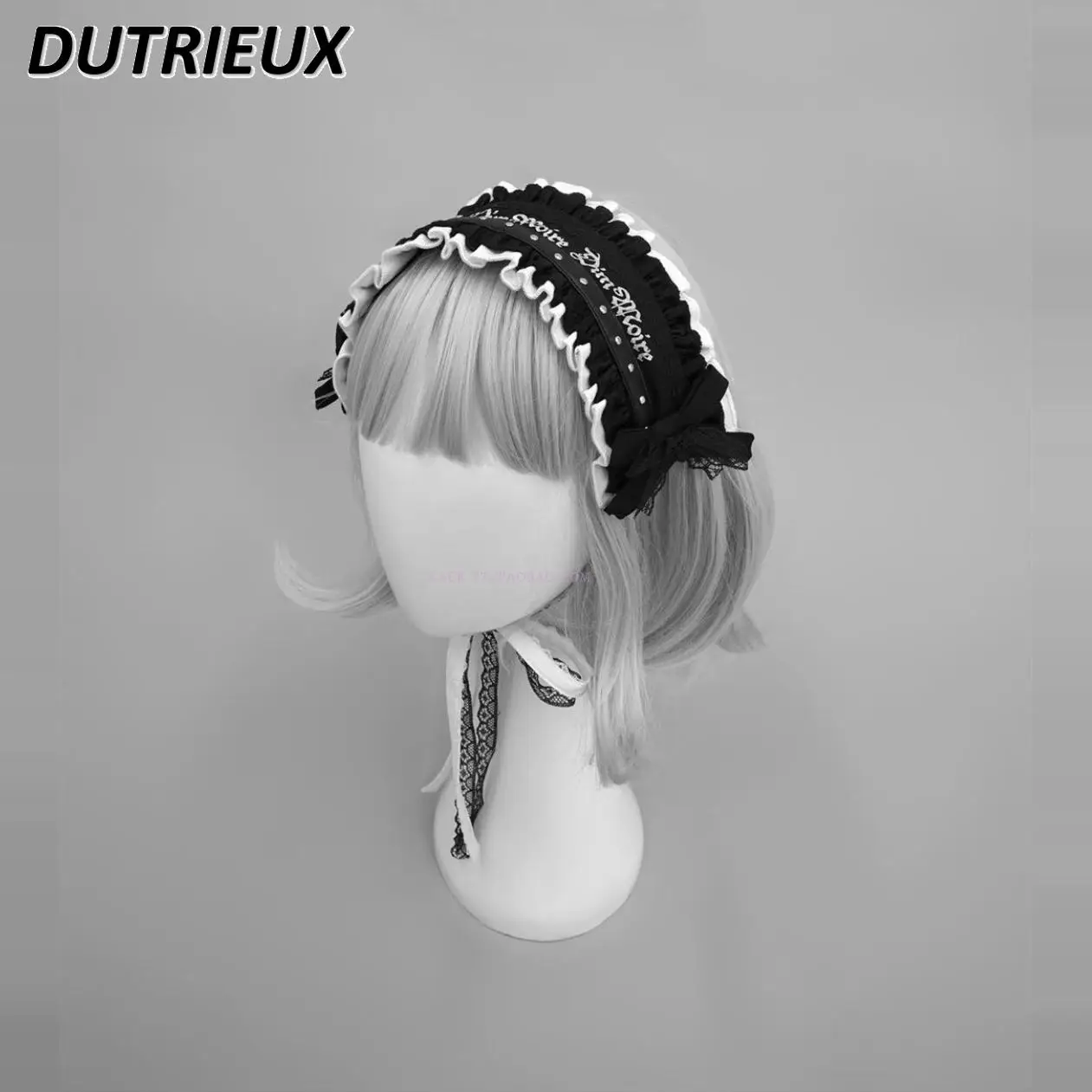 

Lolita Japanese Style Embroidered Letter Lace Trim Lace Strap Headband Sweet Cute Headbands for Women Fashion Hair Accessories