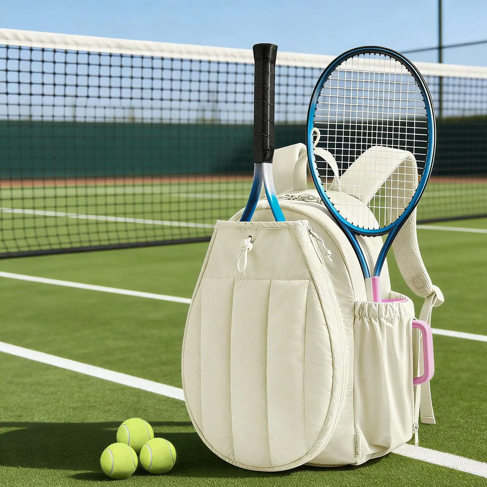 

Outdoor Racket Bag for Women Men Kids Waterproof Polyester Large Capacity Sports Duffle with Zipper Pocket