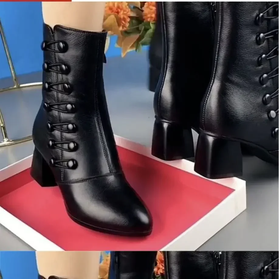 Chelsea High Boots Women 2024 New Winter High Heels Shoes Women Fashion Sexy Warm Ankle Boots Designer Pumps Shoes