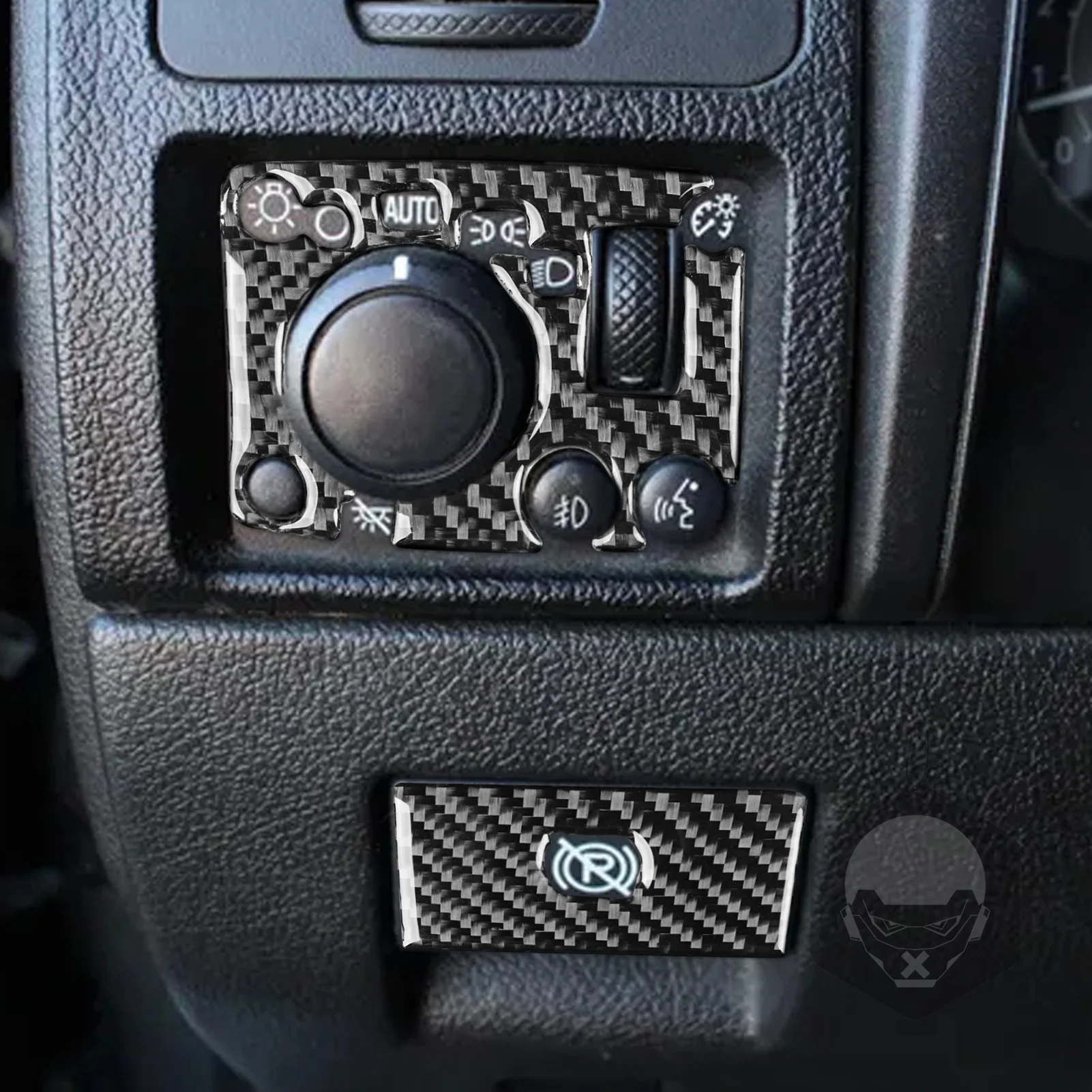 For Hummer H3 2006 2007 2008 2009 2010 Carbon Fiber Headlight Control Switch Panel Car Interior Accessories Decorative Stickers