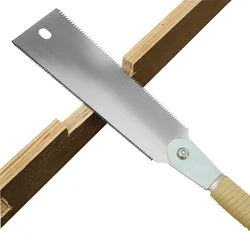 Japanese Hand Saw 9.3inch SK5 High Carbon Steel Double Edged Efficient Hand Tool Sharp Pull Saw 10/17 TPI Woodworking Hand Saw