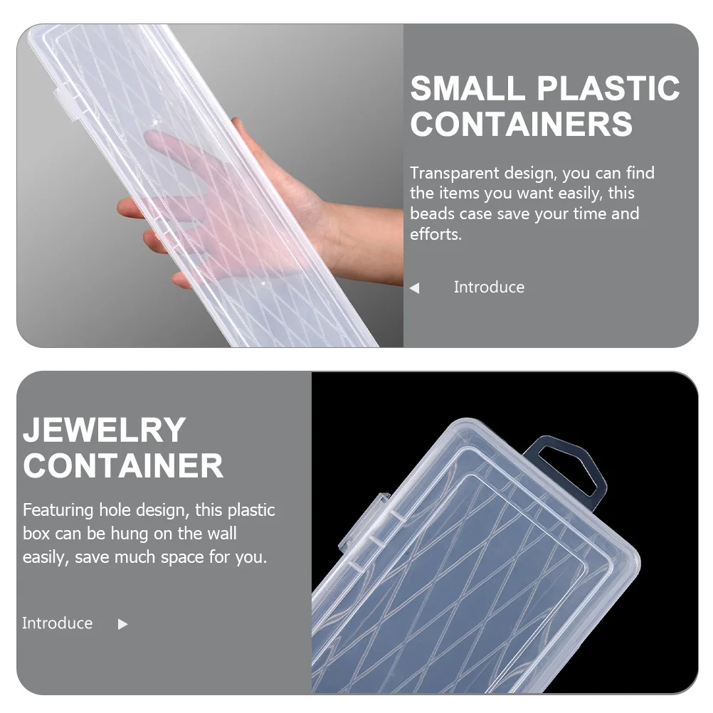 صندوق أدوات صغير الخرز حالة البلاستيك الشفاف المنظم الحاويات تخزين المجوهرات DIY ورشة عمل الملحقات صناديق الأدوات #1