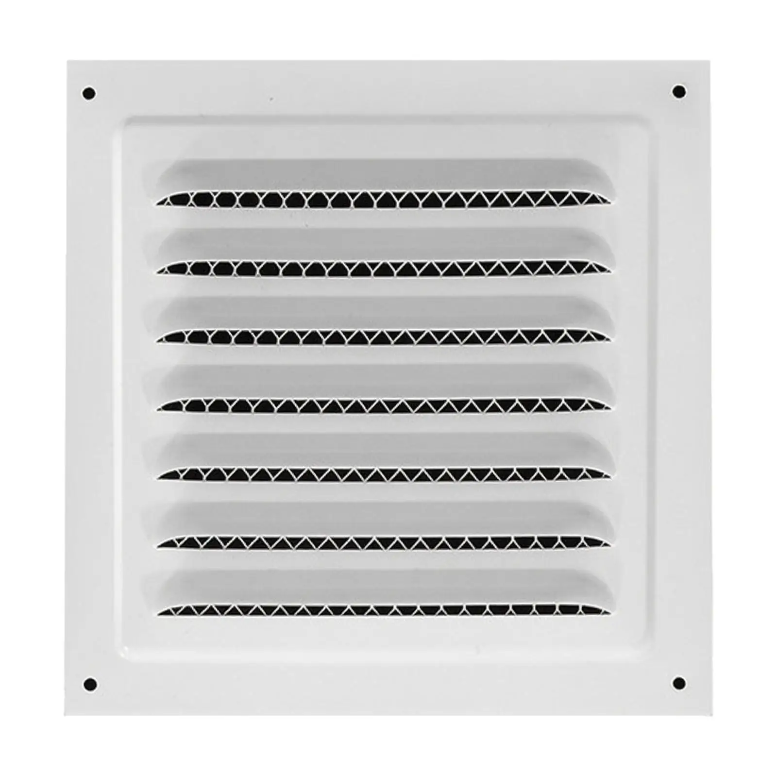 Aluminum Mesh Wall Vent Cover White Grille Louvered Exterior Mount for Ventilation and Weather Defense