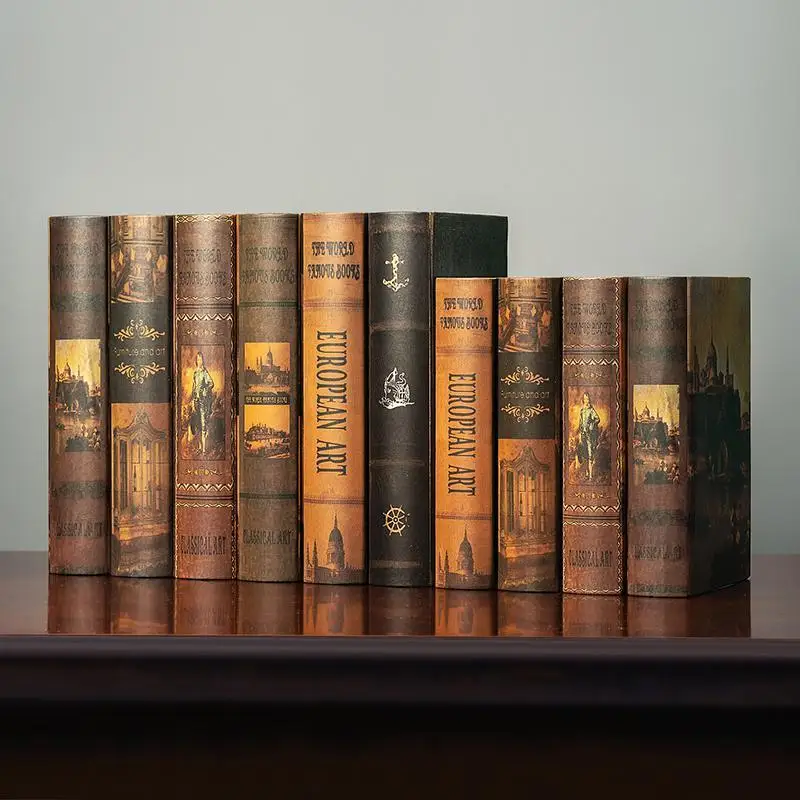 

2024, креативная европейская винтажная имитация книги, украшение для книги, украшение для дома, учебы, украшения для рабочего стола, книжная коробка LF603