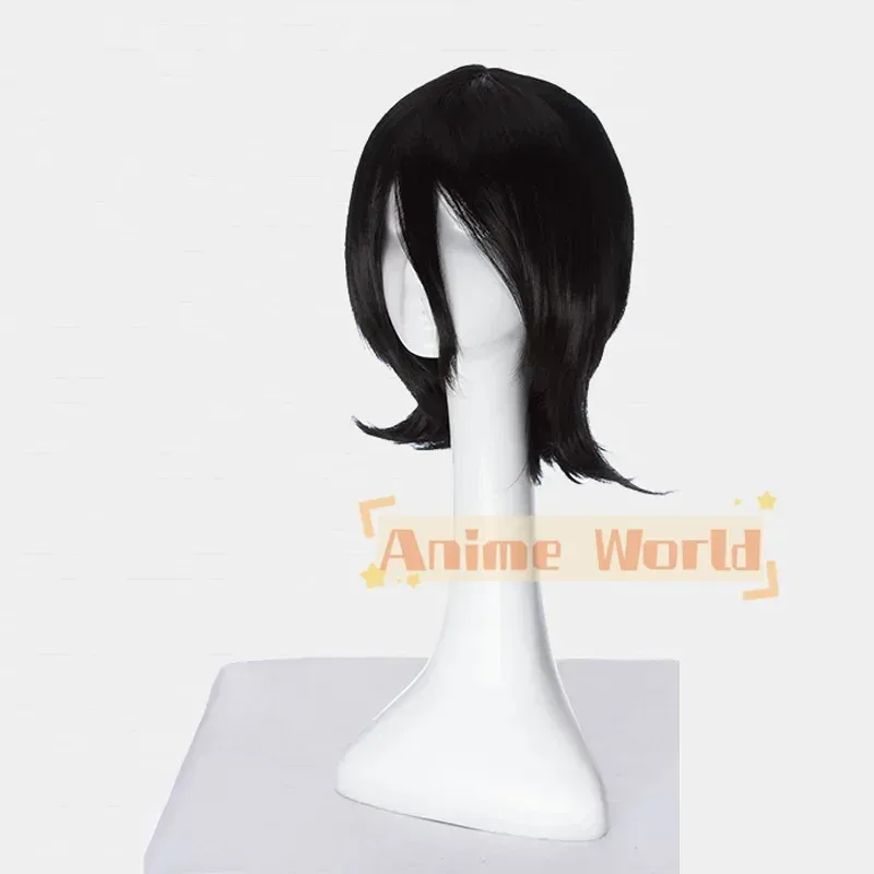 

2025 11 Hot Kuchiki Rukia Cosplay Black Short Curly Heat Resistant Synthetic Hair Halloween Costume Anime Party Wigs+ Wig Ca