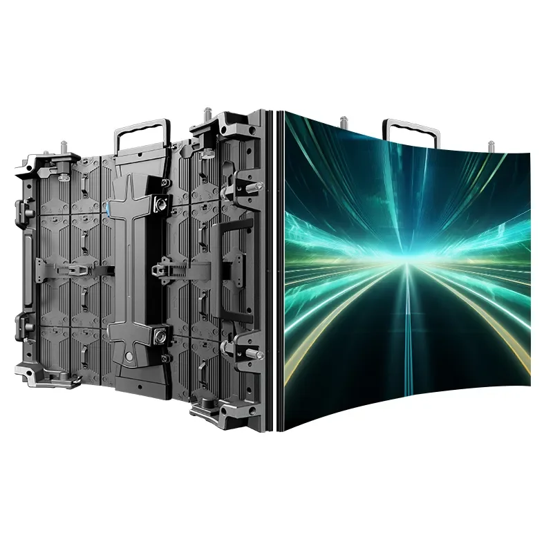 Curved Flexible Indoor Outdoor Rental LED Display, Lightweight Foldable Video Wall Panels for Stage Advertising Events