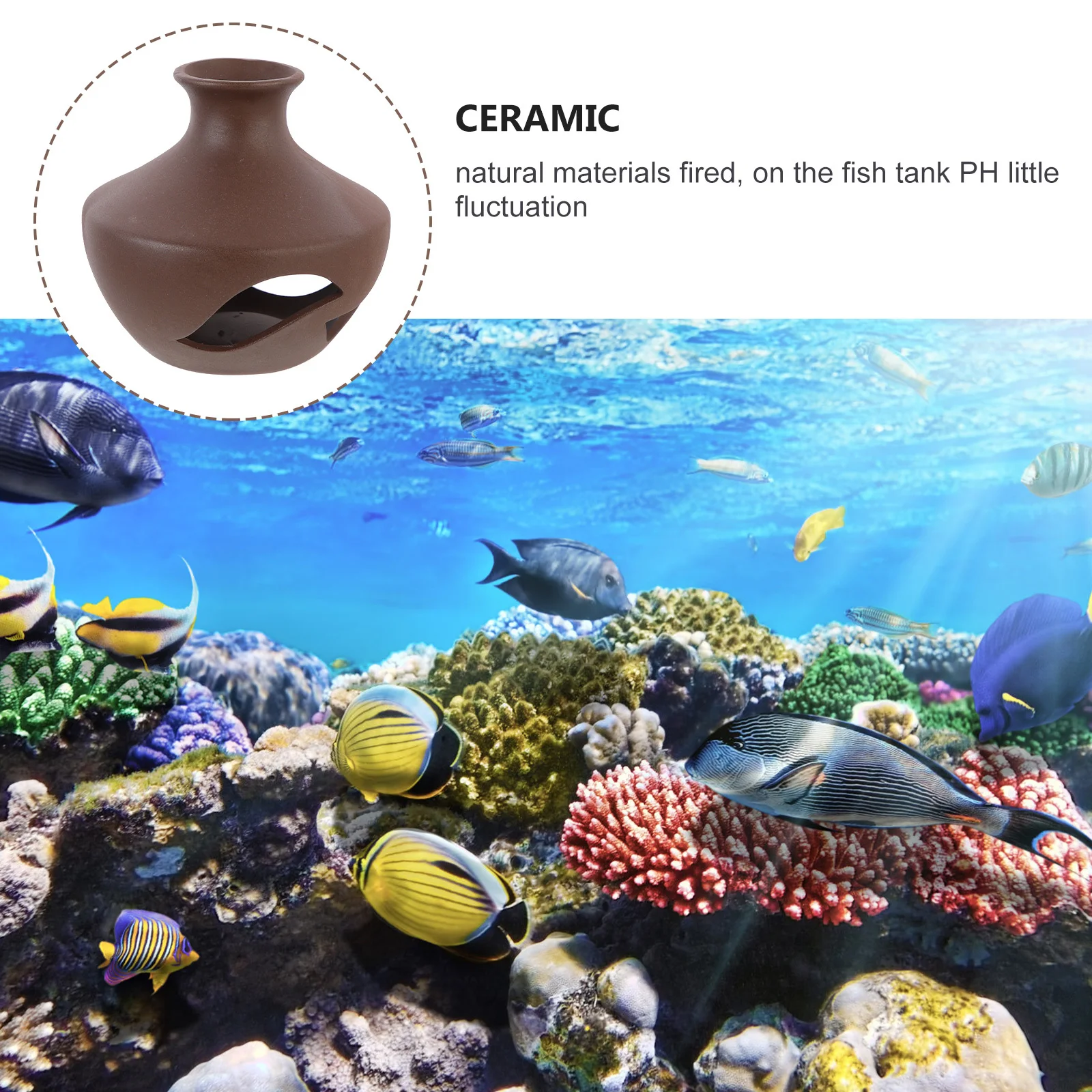 

Household Shrimp Cave Aquarium Decoration Fish Bowl Ceramic Delicate Decorative