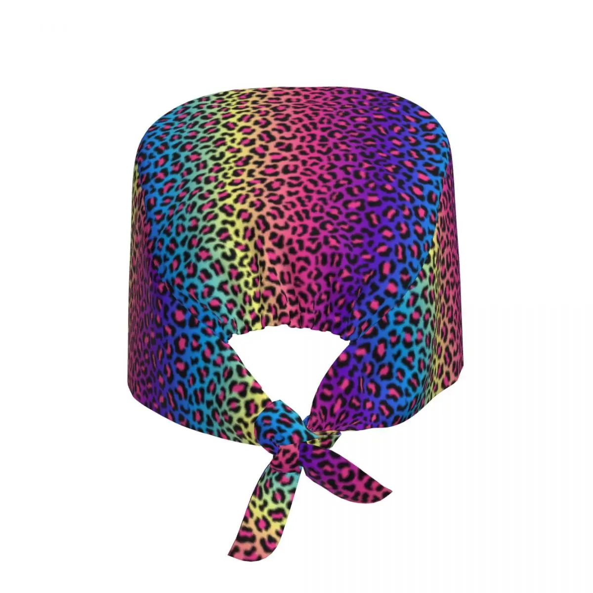 Rainbow Leopard Tiger Cheetah Print Breathable Nursing Work Cap Surgical Scrub Caps Nursing Hair Hats Work Scrubs Hat