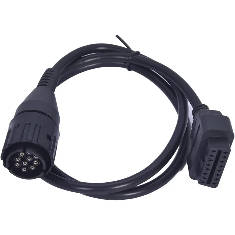 10 Pin Male Round to 16 Pin Female OBD2 Diagnostic Adapter Cable KWP2000 CAN Bus for BMW 1996-2016 C F G K R S Series Motorcycle