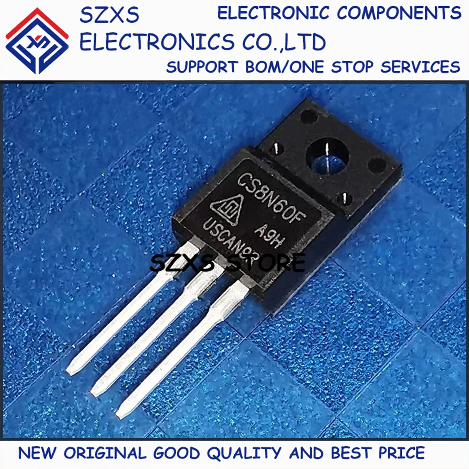 Novo Original 10 Peças CS8N60F CS8N60FA9H TO-220F 600V 8A MOSFET Transistor de Efeito de Campo Componentes Eletrônicos Em Estoque Boa Qualidade