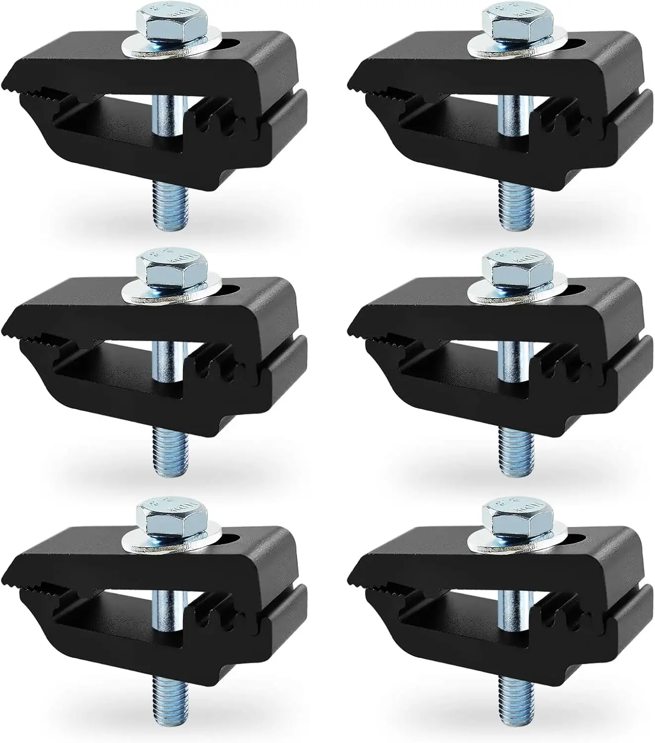 

Aluminum Mounting Clamps 1112514 Tonneau Cover clamps，Truck Cover, Cap Clamps 6PCS Black