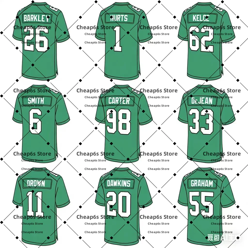 

High Quality Philadelphia American Football Jersey Saquon Barkley Jalen Hurts Cooper DeJean Football Uniform