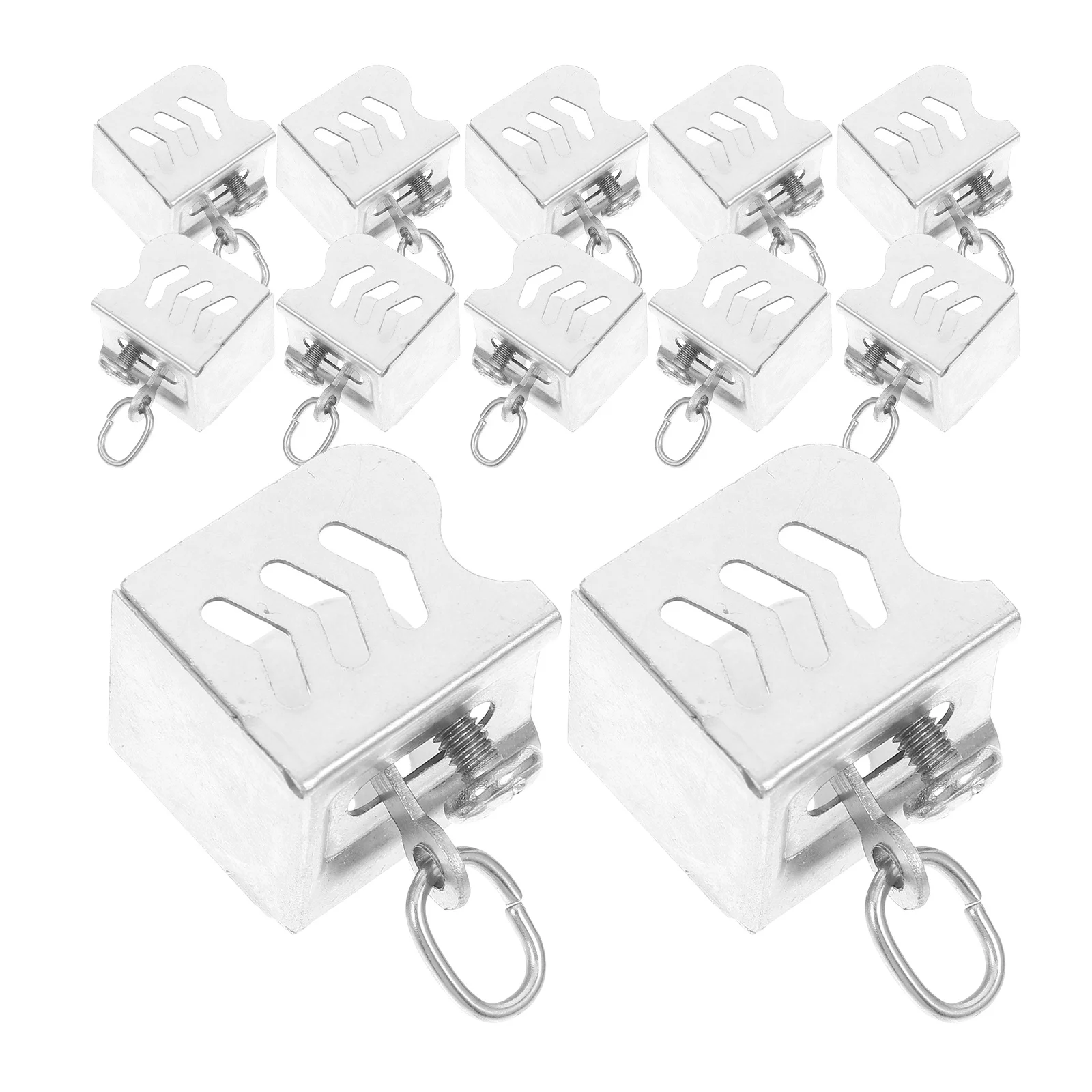 

12Pcs Stainless Steel Curtain Track End Caps Ceiling Rod End Stops for Wall Mount Window Drapes Divider Curtain System