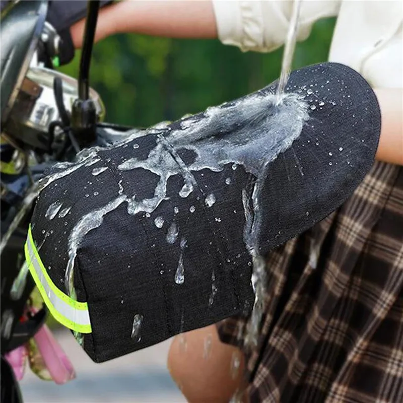 

Motorcycle Handlebar Muffs Summer Waterproof Sun Protection Gloves With Reflective Strip Design Modified Decorative Accessories