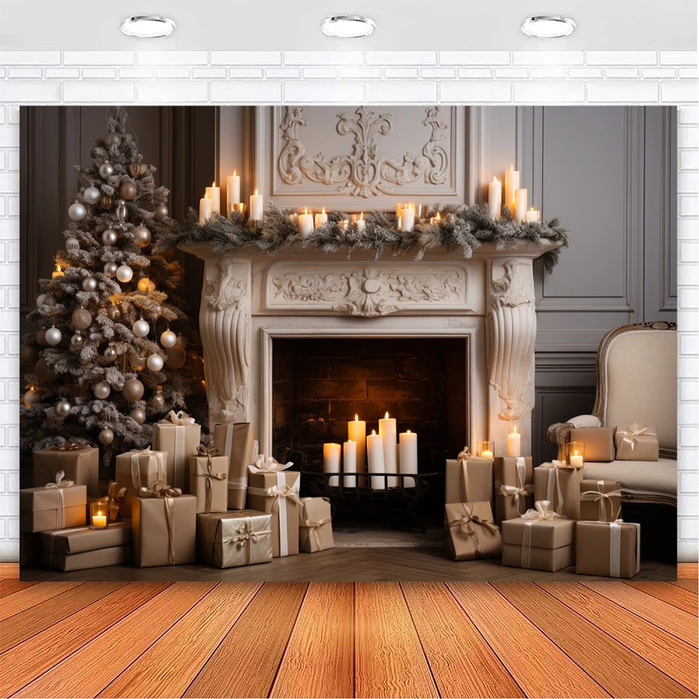 Mocsicka ฉากหลังของโซฟาสำหรับถ่ายภาพวันคริสต์มาสฤดูหนาว