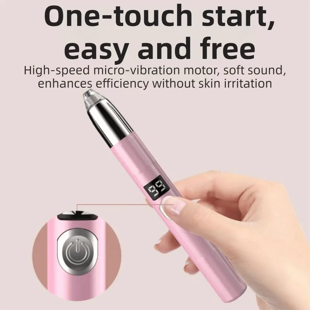 Rechargeable Electric Eyebrow Trimmer Digital Display Detachable Eyebrow Hair Remover Portable Eyebrow Shaver