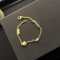 Elegant Versatile Simple Heart Shaped Bracelet for Women Titanium Steel Geometric Fashion Bracelet Suitable for All Occasions