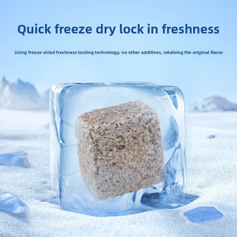 Nai chong Freeze-Dried Blood Worms for Fish - Sticky Cube Tropical Fish Food for Axolotls,Betta,Goldfish,Guppies & Aquarium Pets
