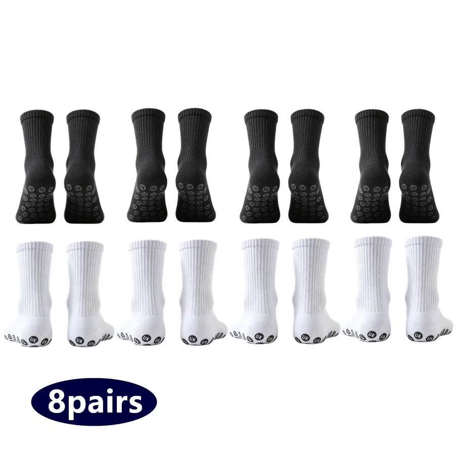 

8pairs Men Women Non Slip Grip Shockproof Towel Bottom Tennis Skateboard Breathable Professional Athletic Exercise Sport Socks