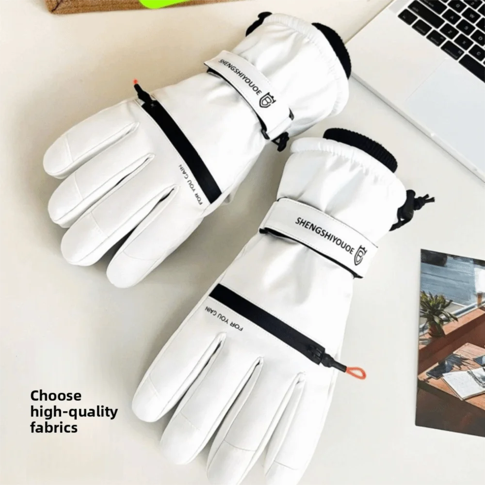 أزياء الصلبة اللون الشتاء قفازات التزلج رشاقته أفخم على الجليد قفازات كاملة الأصابع يندبروف قفازات شاشة اللمس الفتيات
