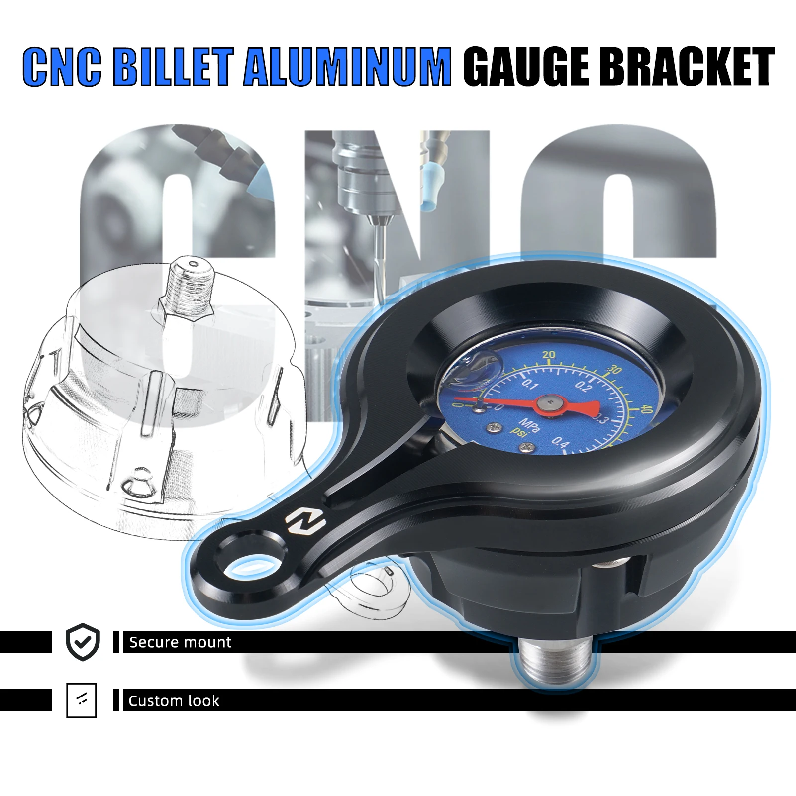 NICECNC Motorcycle Oil Pressure Gauge For Harley Road King/Special Electra Glide Ultra Limited CVO/Street Glide/Special 17-2024