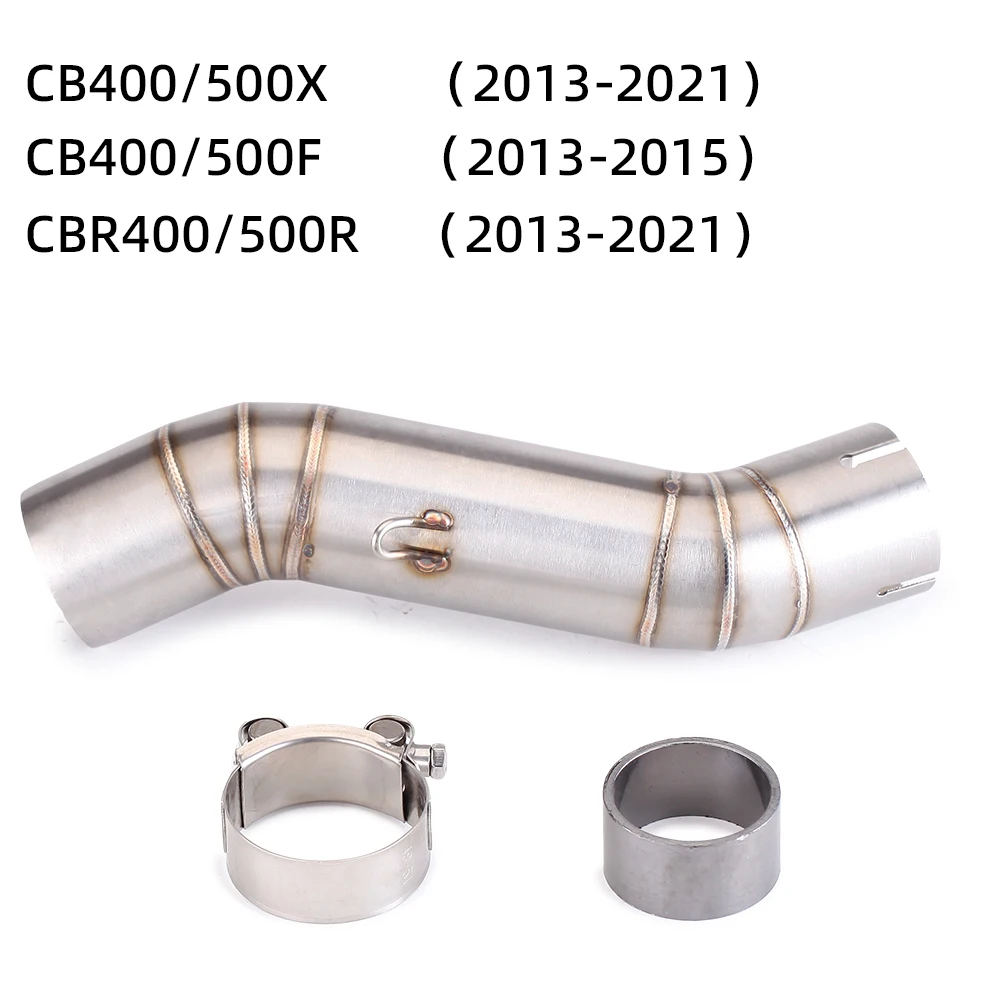 

For Honda CB400 CB500 2013-2021 motorcycle exhaust modified middle section stainless steel Slip on middle link pipe