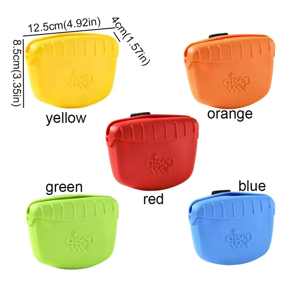 Poudres anxieuses portables TPR pour chiens, sacs de taille souples pour documents de bonbons, sacs d'entraînement pour chiens avec clip de ceinture, sacs de taille de récompense pour chiens et chats