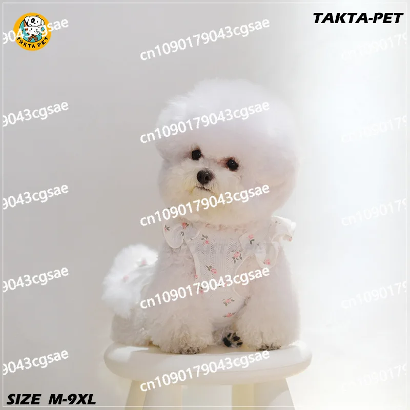 [New Products] Pet Clothes Autumn and Winter Floral Plush Skirt BM Wind Cat and Dog Pet Skirt, Large Dog Skirt