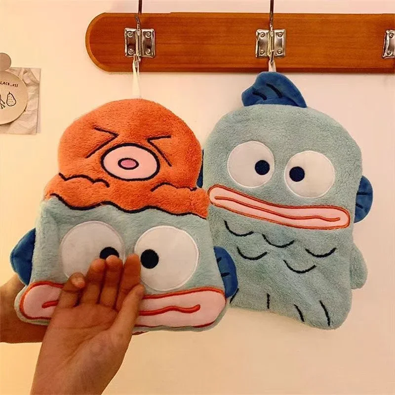 

Аниме Miniso Hangyodon носовой платок милый Kawaii мультфильм семейное впитывающее коралловое полотенце быстросохнущий носовой платок для ванной комнаты