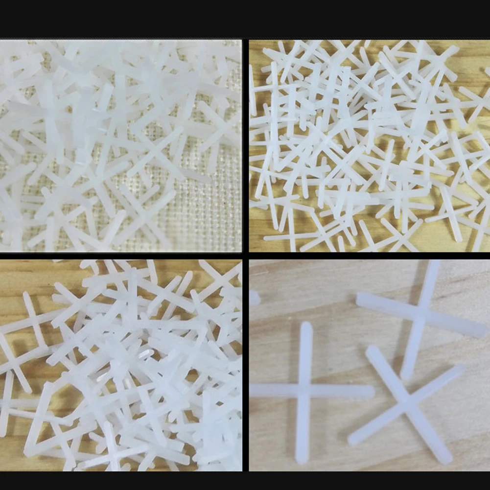 200PCS Tile Spacer Cross Tile Leveling Clips Floor Wall Laying Construction Tool Clips Spacer Ceramic Floor Construction Tools
