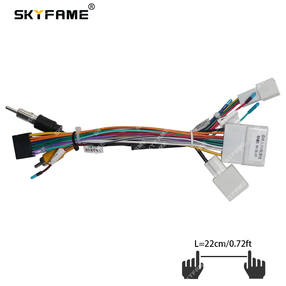 SKYFAME Car 16pin Wiring Harness Adapter Android Radio Power Cable For Subaru Forester XV Low-End view 4