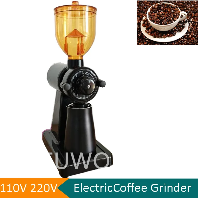 

250g Commercial Household Electric Coffee Grinder Anti-jump 60mm Flat Cutter Grinder Coffee Machine SUS Espresso Coffee Grinder