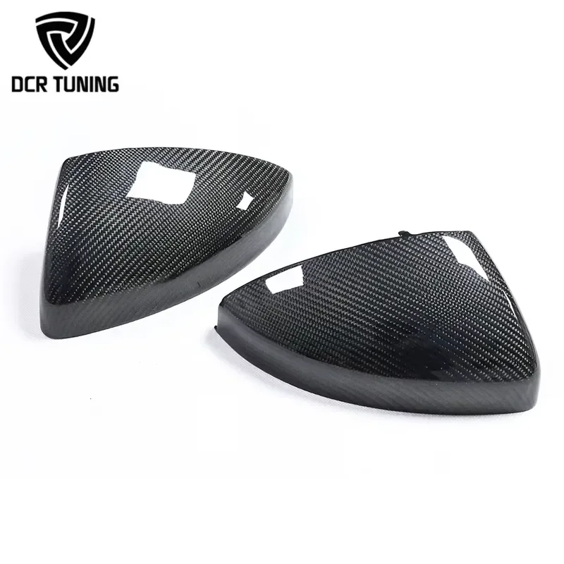 For Audi Carbon Fiber Mirror Cover Replacement  R8 MK3 TT RS 2015-UP with Blind Spot Assist