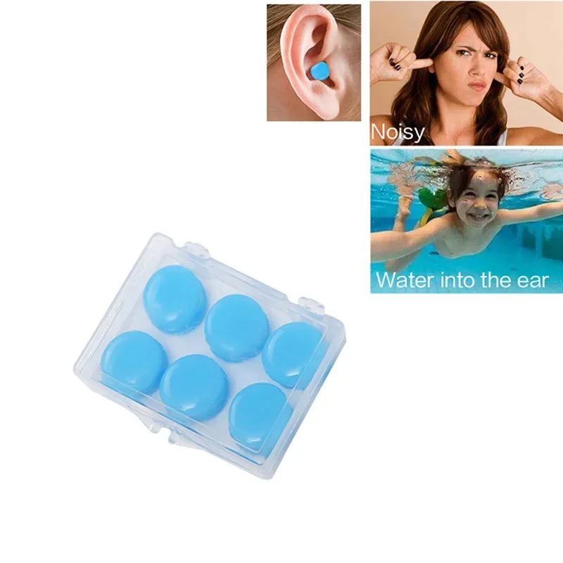 Earplugs Soft Silicone Waterproof Reusable Swimming Diving Shower Bath Noise Reducing Ear Plugs For Adults Kids