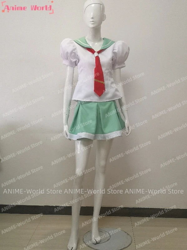 《Custom Size》Anime BE-PAPAS Himemiya Anthy JK Sailor Suit Cosplay Red Dress Costume Wig