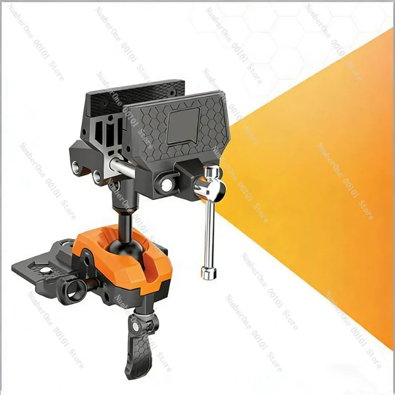 5 Inch Jaw Swiveling Bench Vise Rotatable Workbench Vice for Multi-purpose Use & Cleaning