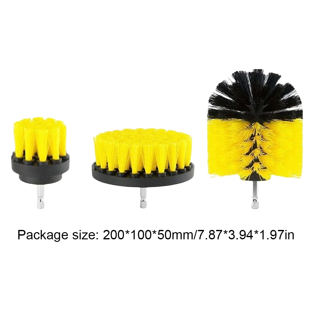 3Pcs Drill Brush Attachment Set Electric Drill Brush Grout Power Drills Scrubber Cleaning Brush for Car Grout Tub Shower Kitchen