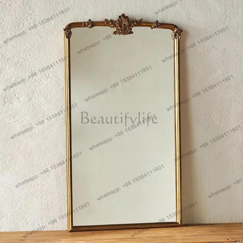 

Sub-full-body mirror medieval carving, living room American floor-to-ceiling mirror European fitting mirror