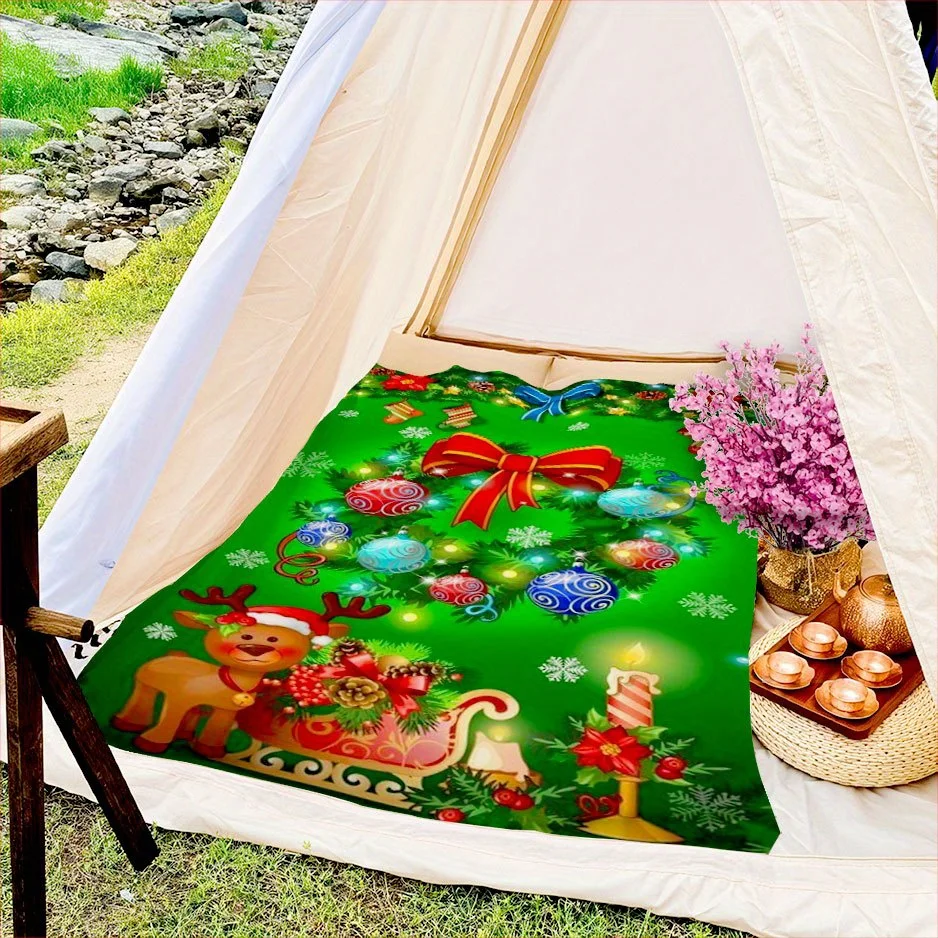 Christmas Celebration Joy Blanket Cozy Flannel Throw for Holiday Cheer AllSeason Comfort Festive Tradition Gift